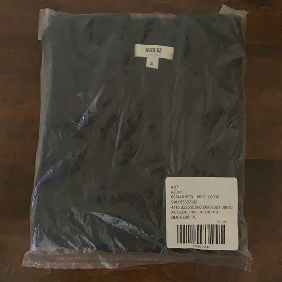 AGOLDE Rib High Neck Tank in Black - Picture 13 of 13